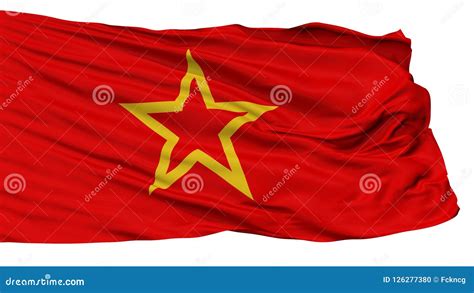 Red Army Flag, Isolated on White Stock Illustration - Illustration of ...