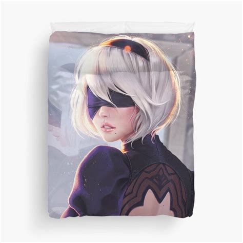 Sexy Yorha B Lewd Thighs Thicc Ass Butt Nier Automata Anime Hentai Girl Duvet Cover For