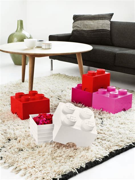 Room Copenhagen Contenitore Lego Storage Brick 4 Rosso Finnish