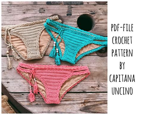 Pdf File For Crochet Pattern Marina Crochet Bikini Bottom Basic With