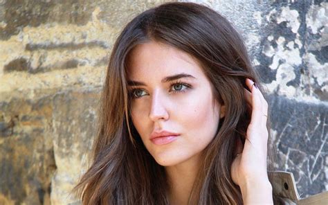 Women Model Clara Alonso Brunette Face Blue Eyes Long Hair Hd Wallpaper Pxfuel