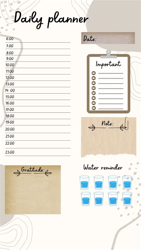 Aesthetic Study planner | Study planner, Daily planner template, Study ...