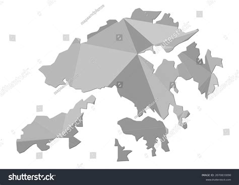 Abstract Polygon Vector Map Hong Kong Stock Vector Royalty Free 2070833090 Shutterstock