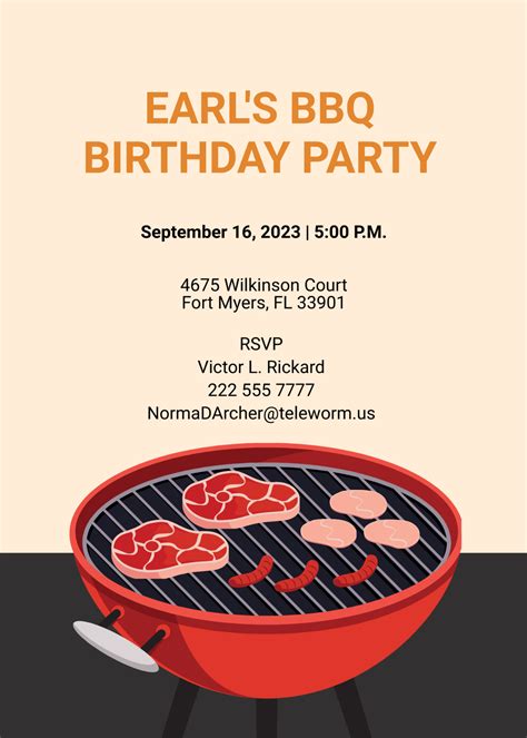 Bbq Party Invitation Templates Free