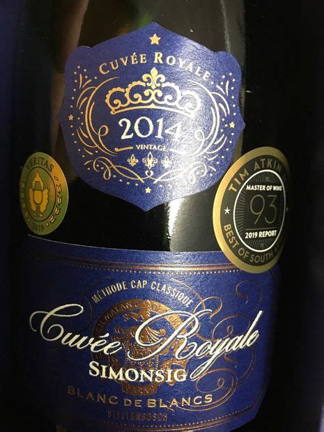 2017 Simonsig Chardonnay Cuvée Royale Blanc de Blancs South Africa