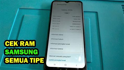 Cara Cek Ram Hp Samsung Semua Tipe Youtube