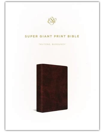 ESV Super Giant Print Bible (TruTone Imitation Leather, Burgundy): 9781433558832 - Christianbook.com