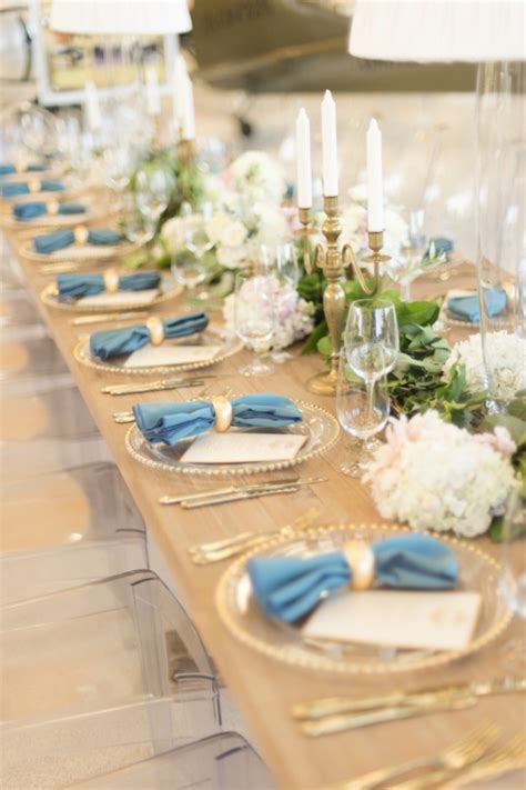 Stylish Blue and Gold Wedding