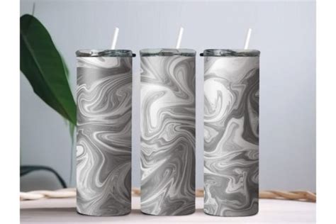 White Marbled Straight Tumbler Wrap Graphic By Gen Aumonier Creative