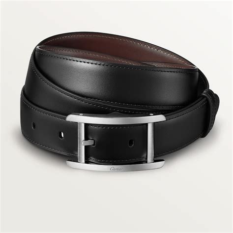 Crl5000599 Tank De Cartier Belt Black Cowhide Palladium Finish