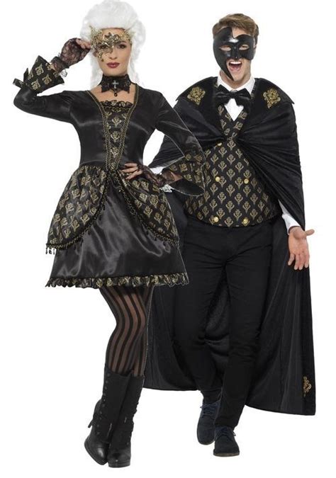 Couples Deluxe Masquerade Fancy Dress Costume 70s80spartyoutfits