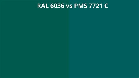 Ral 6036 Vs Pms 7721 C Ral Colour Chart Uk