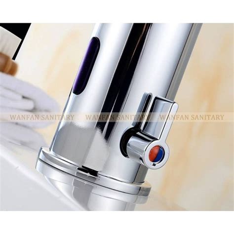 Luxury Basin Faucets Hot Cold Mixer Automatic Hand Touch Tap Hot Cold Mixer Battery Power Free