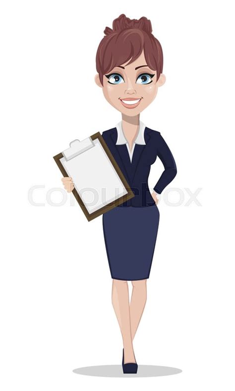 Sexy Business Woman Cartoon