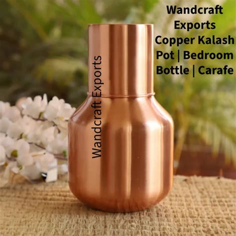 Wandcraft Exports Copper Kalash Pot Bedroom Bottle Carafe Metal