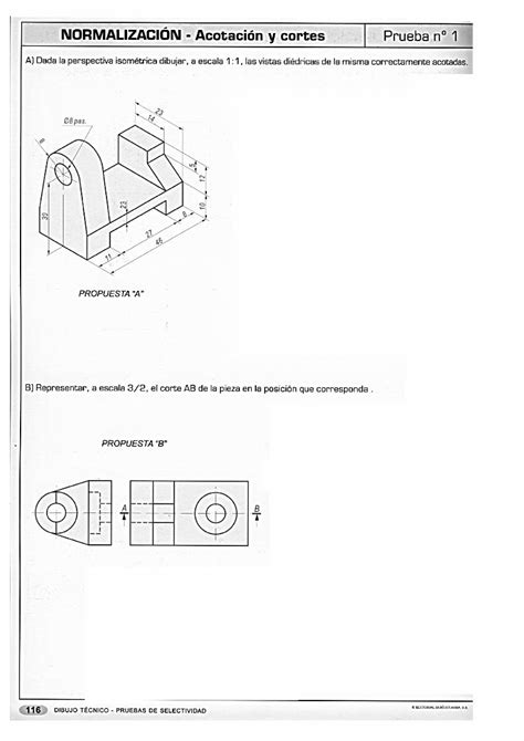 PDF NORMALIZACIÓN Acotación y cortes Prueba no 1 A Dada la A