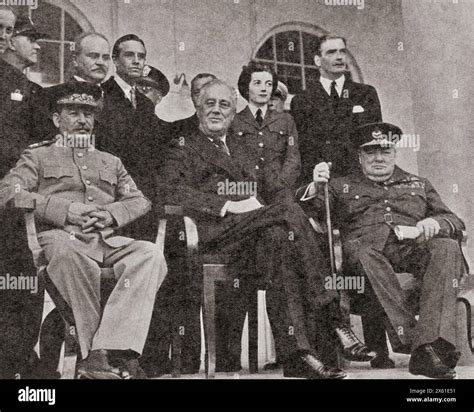 Stalin Roosevelt And Churchill At The Teheran Conference 1943 Sir