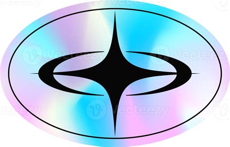 Y2k Holographic Sticker Star 36902596 Png