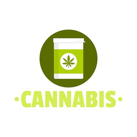 Premium Vector | Cannabis pill box logo flat illustration of cannabis ...