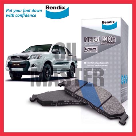 TOYOTA HILUX KUN26 FRONT BENDIX METAL KING TITANIUM BRAKE PAD