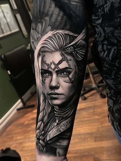 Female Viking Warrior Tattoos