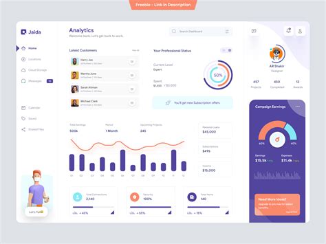 Freebie Freelancer Dashboard Ui Concept Figma Freebie Freebie