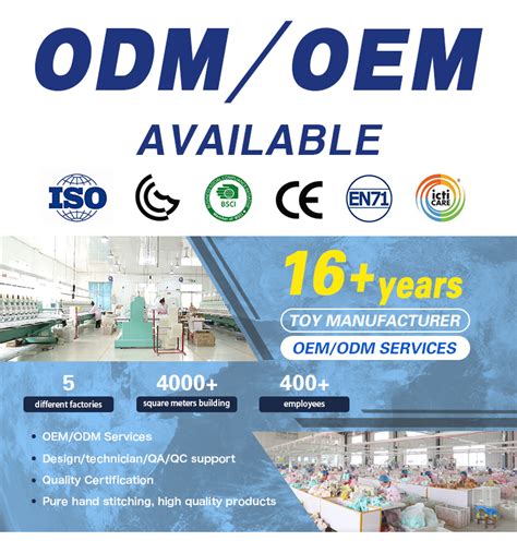 Oem Odm Professional High Quality Plushie Customized Mascot Company