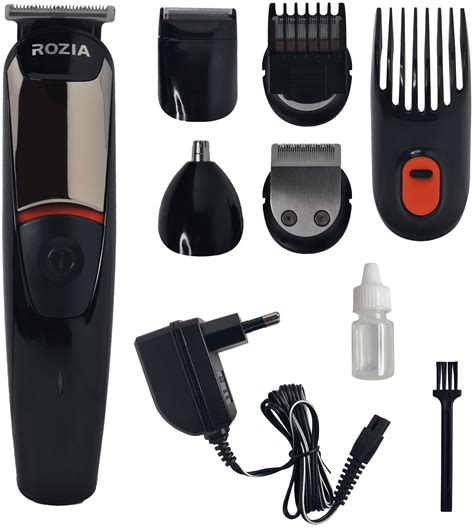 ᐉ Триммер Rozia Grooming профессиональный 6в1 с насадками IPX6 Black