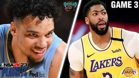 Memphis Grizzlies Vs Los Angeles Lakers 2023 NBA Playoffs Game 3