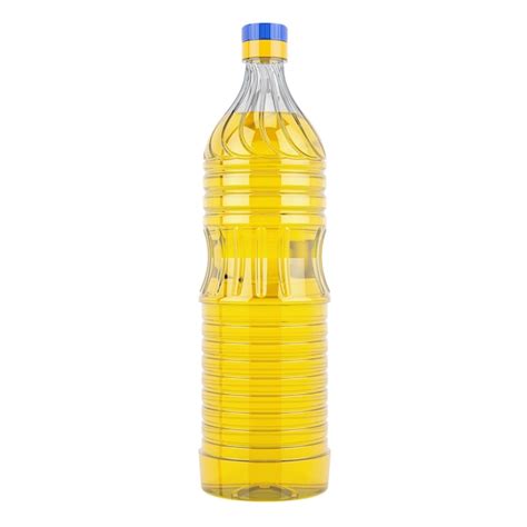 Premium Photo Oil In Plastic Bottle 3d Rendering