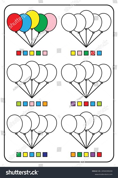 Coloring Pages Educational Games Children Preschool Stock Vector ...