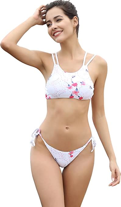 Halter Padding Bikini Set Two Piece Swimsuits Wf Shopping