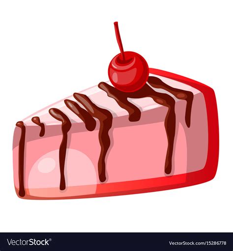 Icon Decorative Slice Cake Royalty Free Vector Image