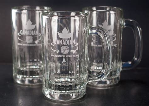 Molson Canadian Beer Glass Mug Nhl 3 Molson Canadian Beer Beer Glass Beer