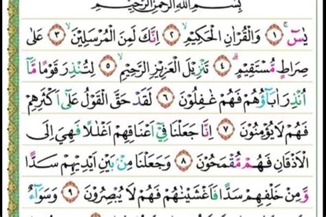 Bacaan Al Qur An Surat Yasin 1 83 Ayat Lengkap Huruf Arab Latin Dan