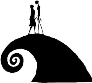 Jack And Sally Silhouette Png