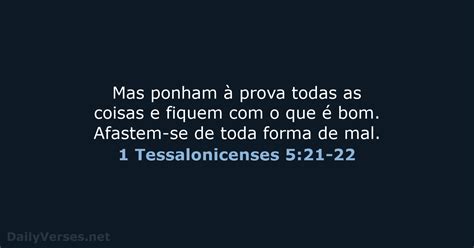 1 Tessalonicenses 521 22 Versículo Da Bíblia Nvi