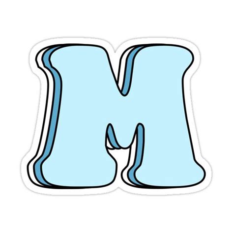 Uppercase Blue Triple M Sticker For Sale By Maggie S Aesthetic