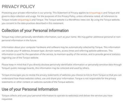 Sms Privacy Policy Template