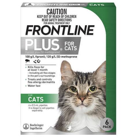 Frontline Plus for Cats - 6 Pack - Green (Cat Flea Treatment)