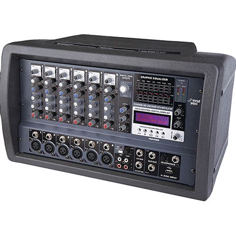 Pyle Pro Pmx M Watt Channel Powered Pa Pmx M B H