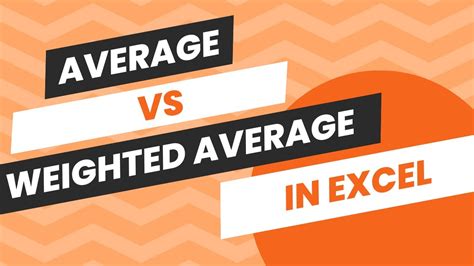 Average Vs Weighted Average In Excel Sumproduct Youtube