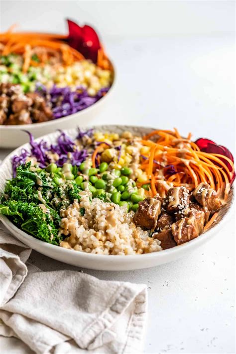 Vegan Tempeh Buddha Bowl Running On Real Food