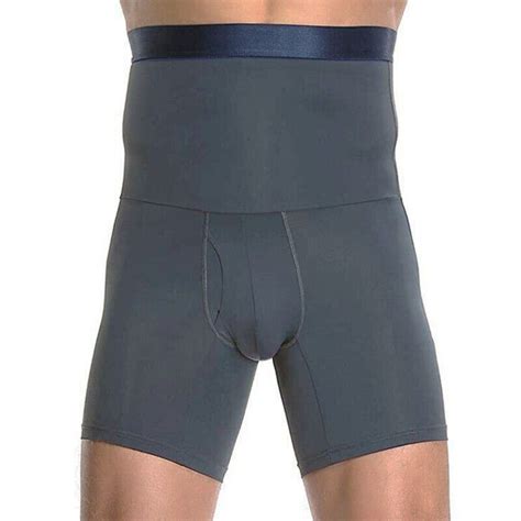 Herren Shorts Boxer Hohe Taille Body Shaper Mieder Hose Kompression