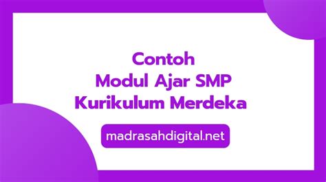 Contoh Modul Ajar Smp Kurikulum Merdeka