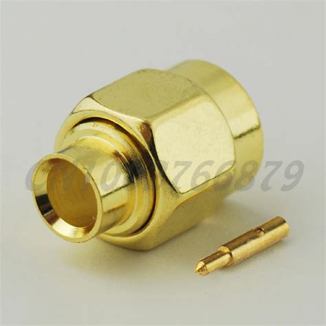 Rf Electrical Coaxial Connector Sma Plug Male Pin Straight Connector