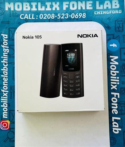 Nokia 105 2023 2G Dual Sim Unlocked Charcoal FM Radio LED Torch Simple