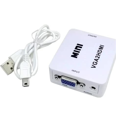 Mini Adaptador Conversor Vga Hdmi Entrada Vga E Saida Hdmi Shopee