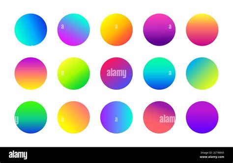 Iconos de vector de gradiente de colores de círculo Resumen