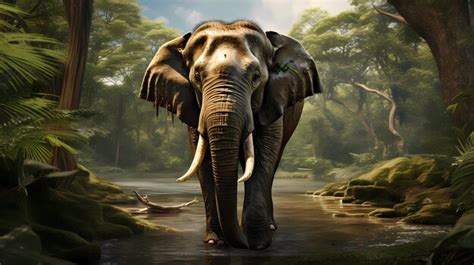 premium photo asian elephant  nature